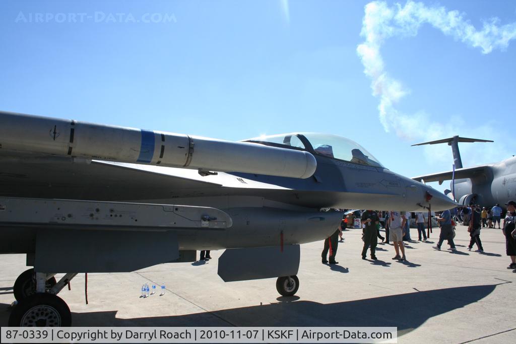 87-0339, 1987 General Dynamics F-16C Fighting Falcon C/N 5C-600, USAF F16 on display at Airfest.