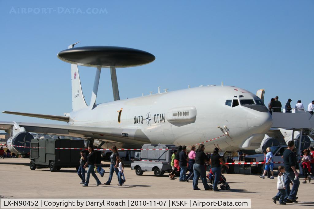 LX-N90452, 1983 Boeing E-3A Sentry C/N 22847, NATO AH-64A (AWACS) on display at Airfest.