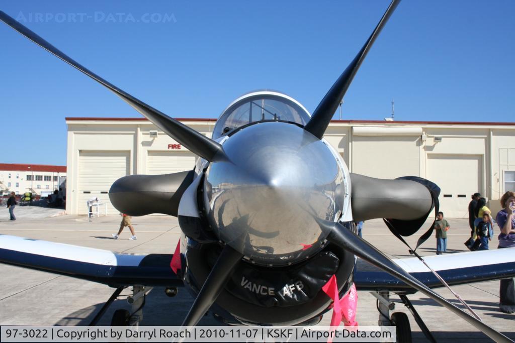 97-3022, 1997 Raytheon T-6A Texan II C/N PT-26, USAF trainer on display at Airfest.
