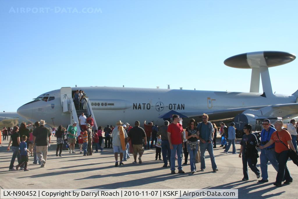 LX-N90452, 1983 Boeing E-3A Sentry C/N 22847, NATO AH64A (AWACS) on display at Airfest.