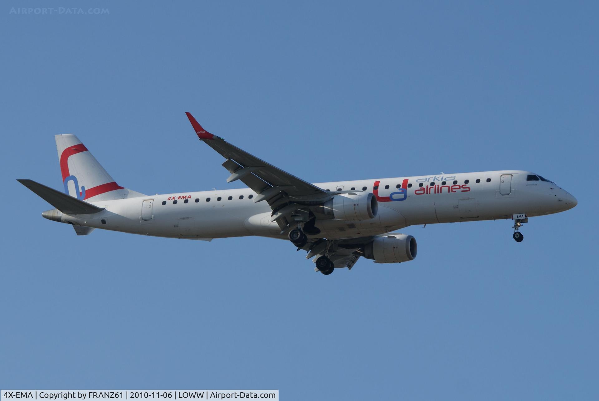 4X-EMA, 2008 Embraer 195LR (ERJ-190-200LR) C/N 19000172, Arkia Airlines