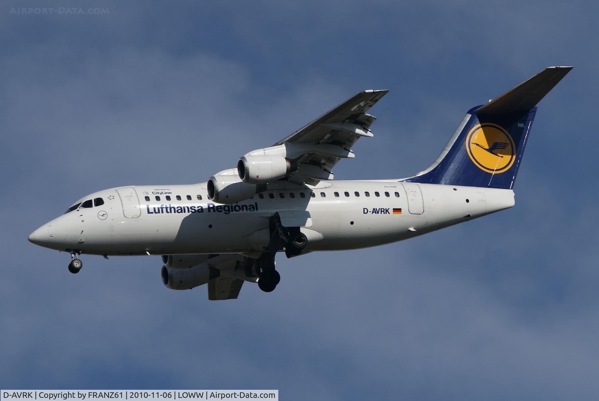 D-AVRK, 1996 British Aerospace Avro 146-RJ85 C/N E.2278, Lufthansa