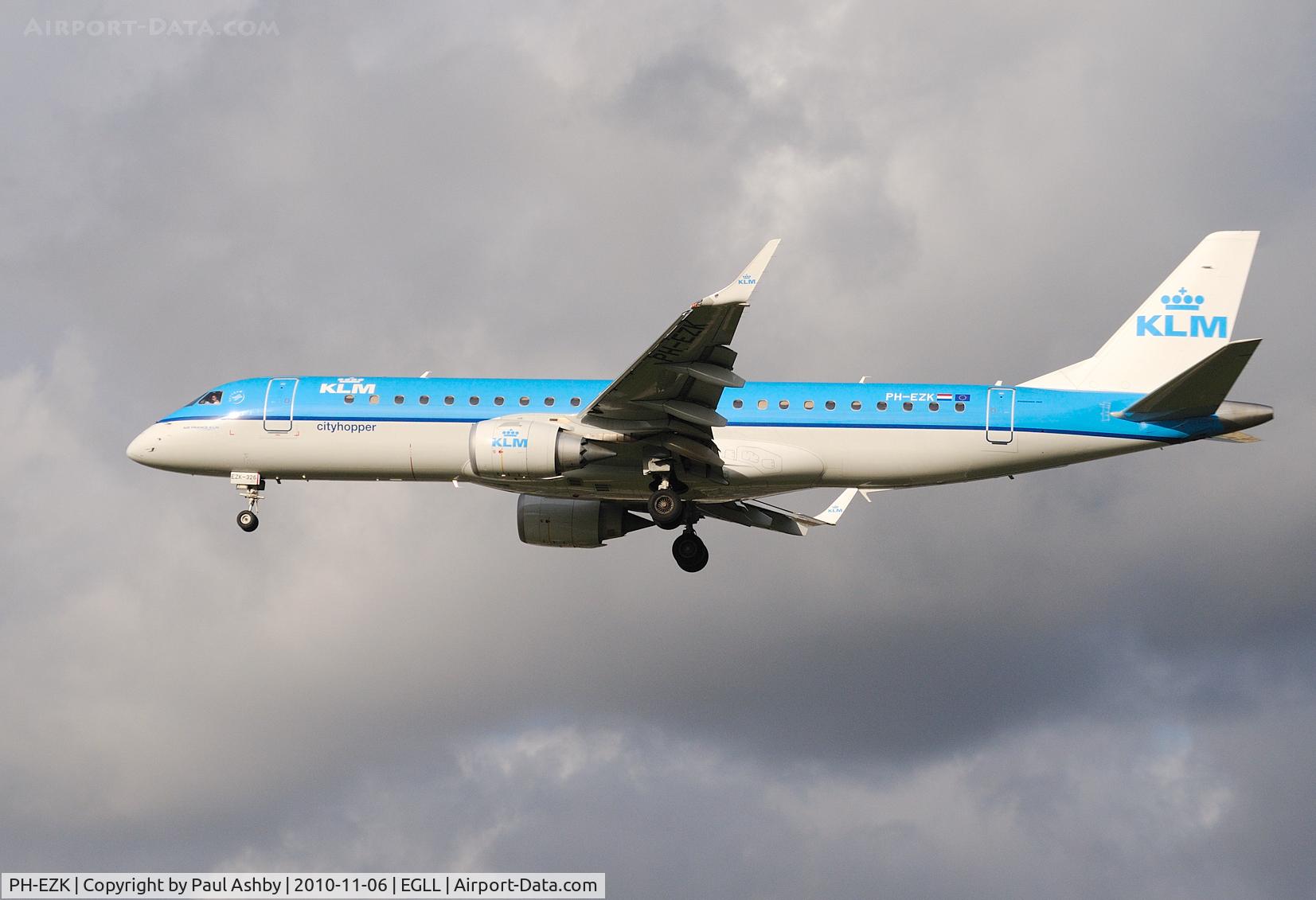 PH-EZK, 2009 Embraer 190LR (ERJ-190-100LR) C/N 19000326, 2009 Embraer ERJ-190STD
