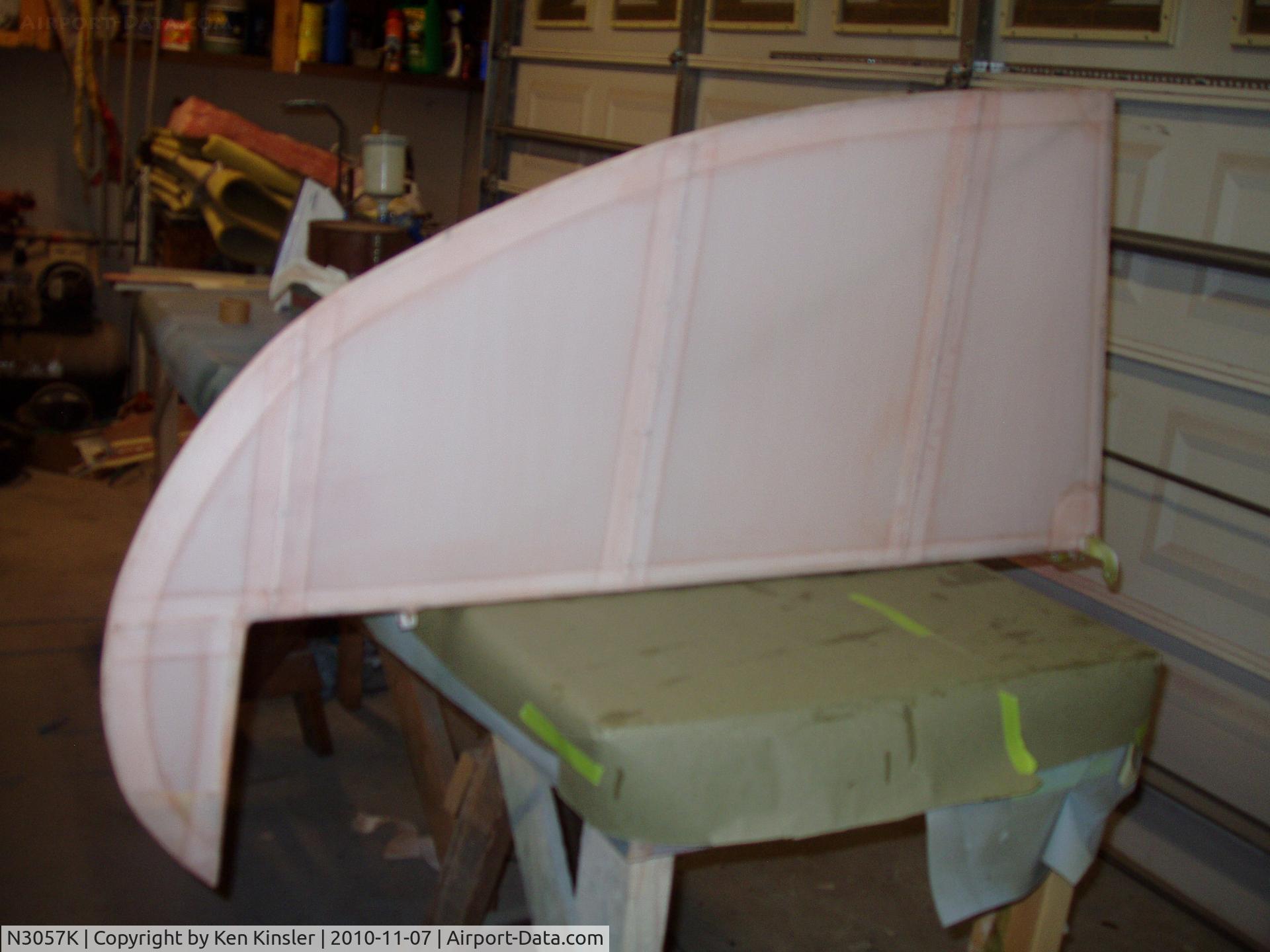 N3057K, 1946 Culver V C/N V-276, Rudder nearly ready for paint