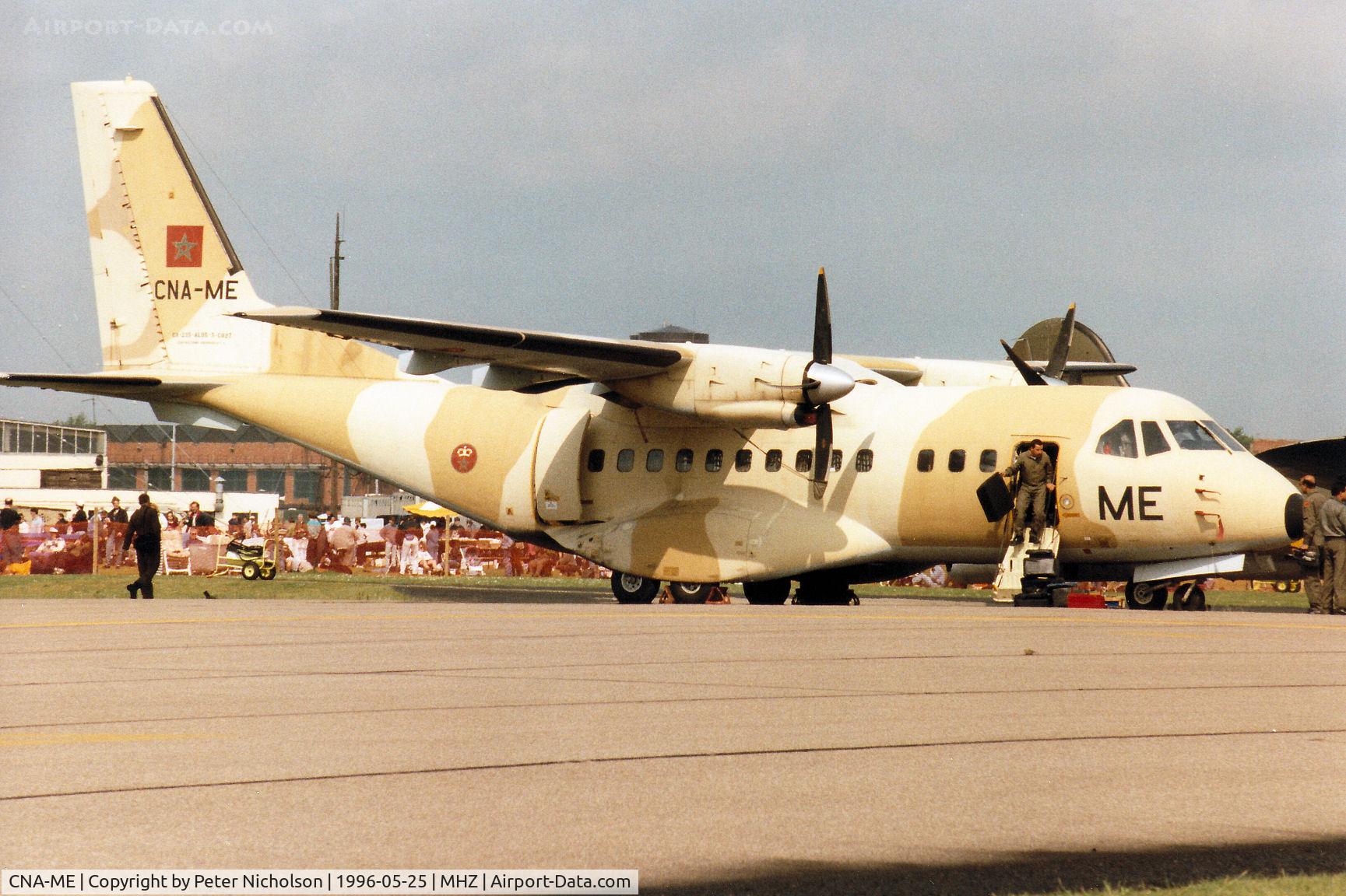 CNA-ME, 1989 Airtech CN-235-100M C/N C027, CN-235 support aircraft for the Royal Moroccan Air Force's display team at the 1996 RAF Mildenhall Air Fete.