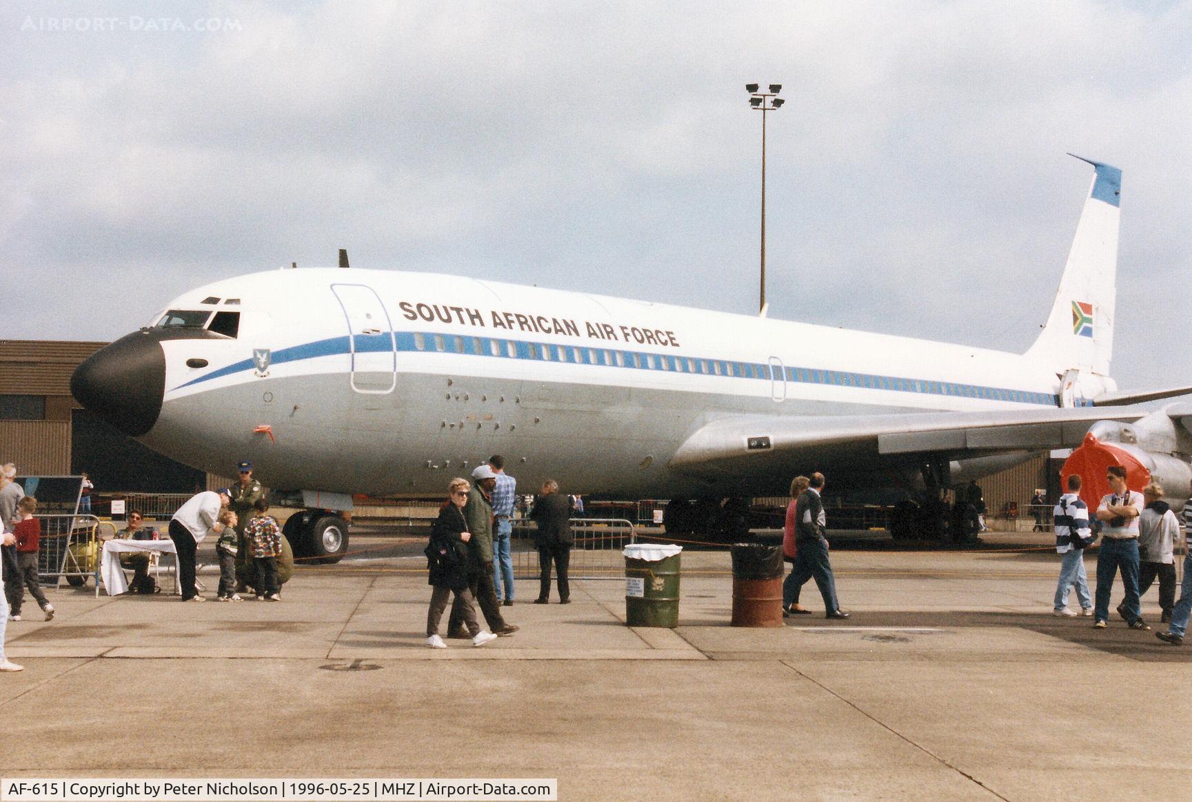 AF-615, 1967 Boeing 707-328C C/N 19522, Boeing 707-328C of 60 Squadron South African Air Force on display at the 1996 RAF Mildenhall Air Fete.
