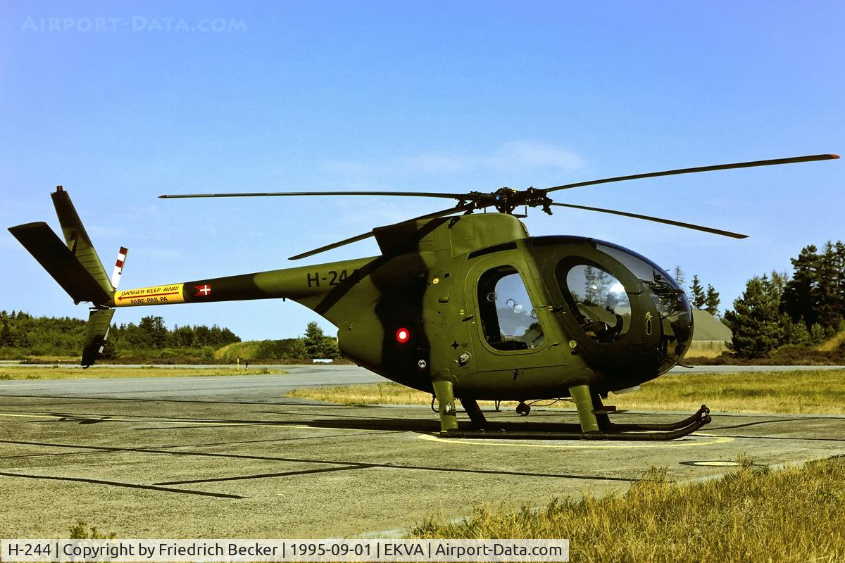 H-244, Hughes 500M C/N 61-0244M, flightline at Vandel AB