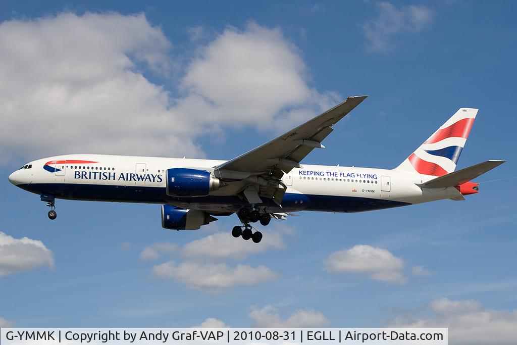 G-YMMK, 2000 Boeing 777-236 C/N 30312, British Airways 777-200