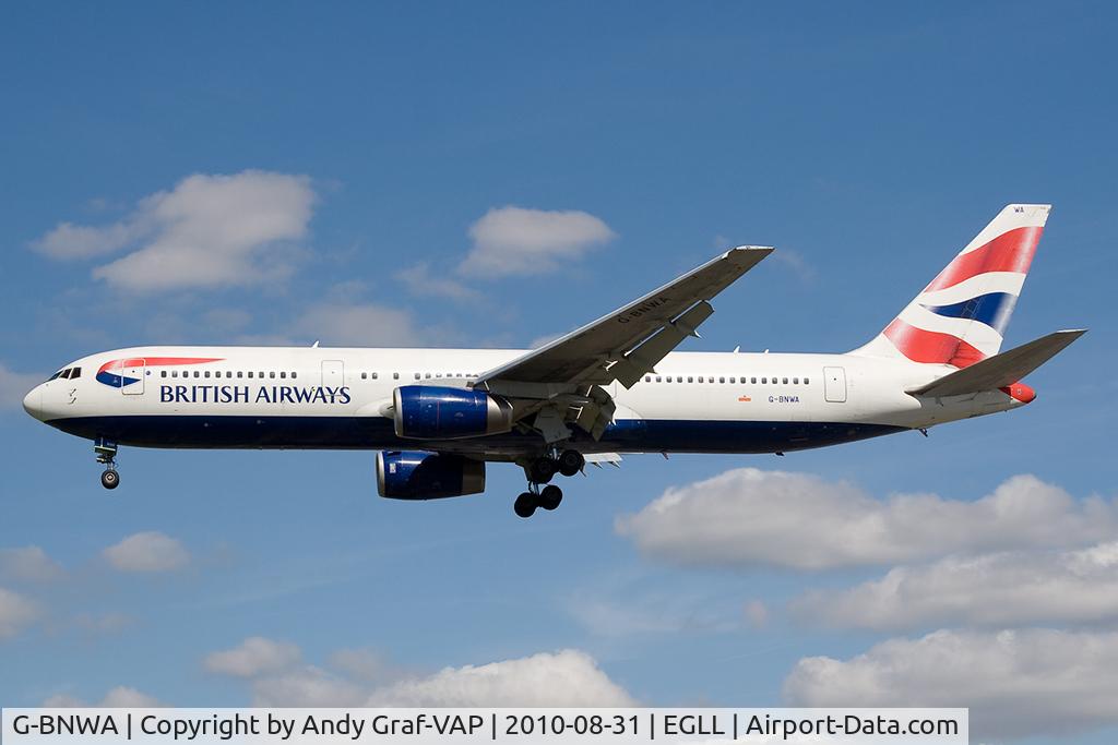 G-BNWA, 1989 Boeing 767-336 C/N 24333, British Airways 767-300