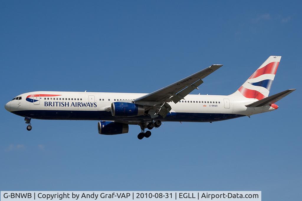 G-BNWB, 1989 Boeing 767-336 C/N 24334, British Airways 767-300