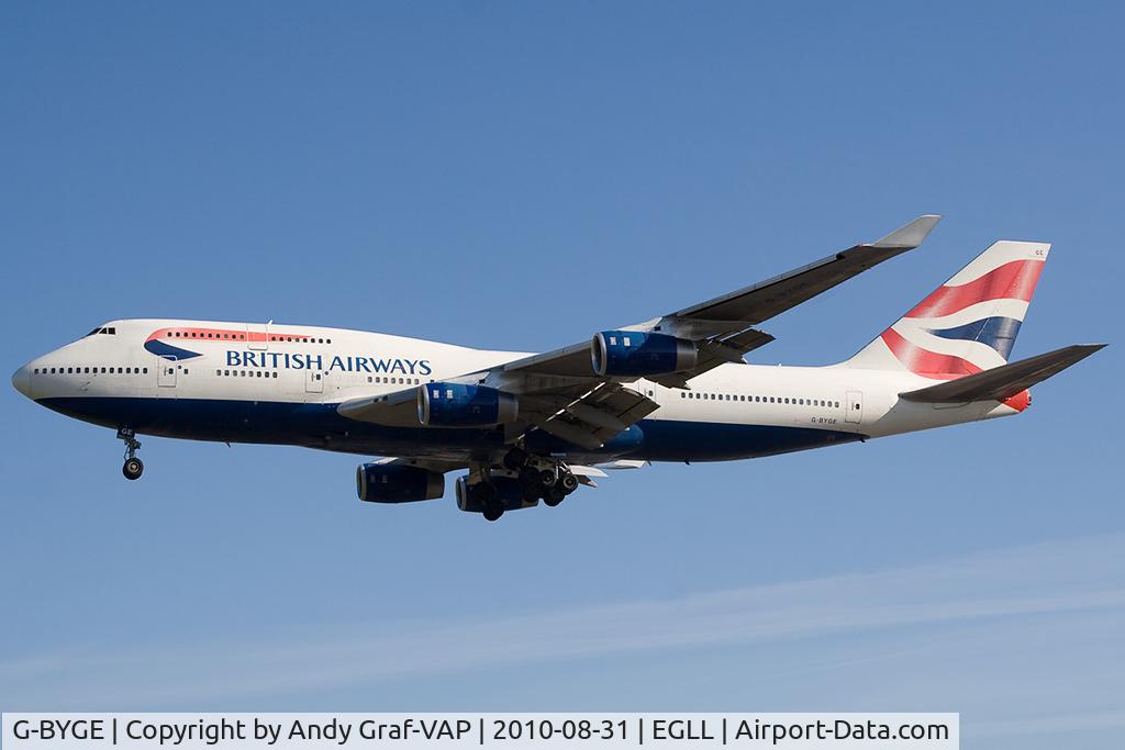 G-BYGE, 1999 Boeing 747-436 C/N 28858, British Airways 747-400