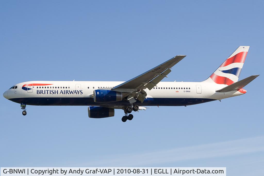 G-BNWI, 1990 Boeing 767-336 C/N 24341, British Airways 767-300
