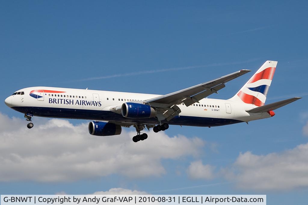 G-BNWT, 1992 Boeing 767-336 C/N 25828, British Airways 767-300
