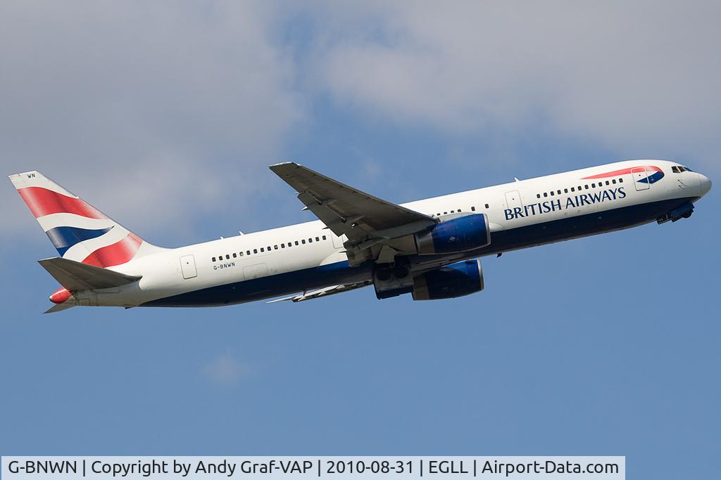 G-BNWN, 1991 Boeing 767-336 C/N 25444, British Airways 767-300