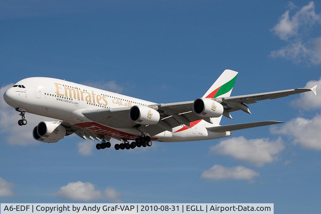 A6-EDF, 2006 Airbus A380-861 C/N 007, Emirates A380-800
