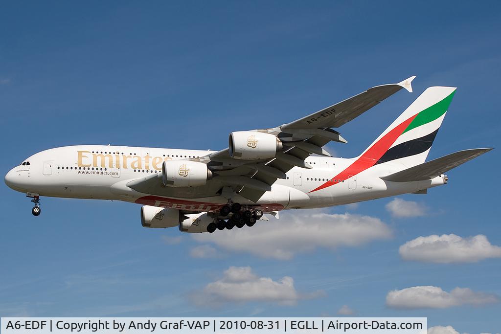 A6-EDF, 2006 Airbus A380-861 C/N 007, Emirates A380-800
