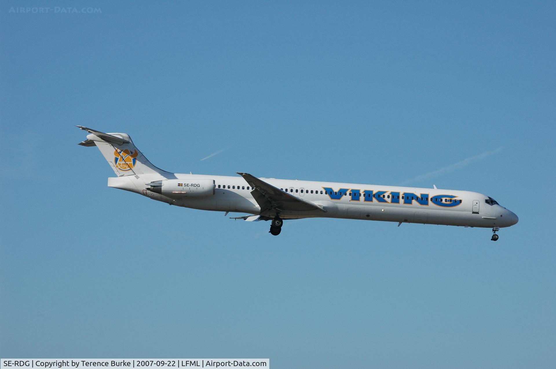 SE-RDG, 1989 McDonnell Douglas MD-83 (DC-9-83) C/N 49856/1675, Marseille Airport September 2007