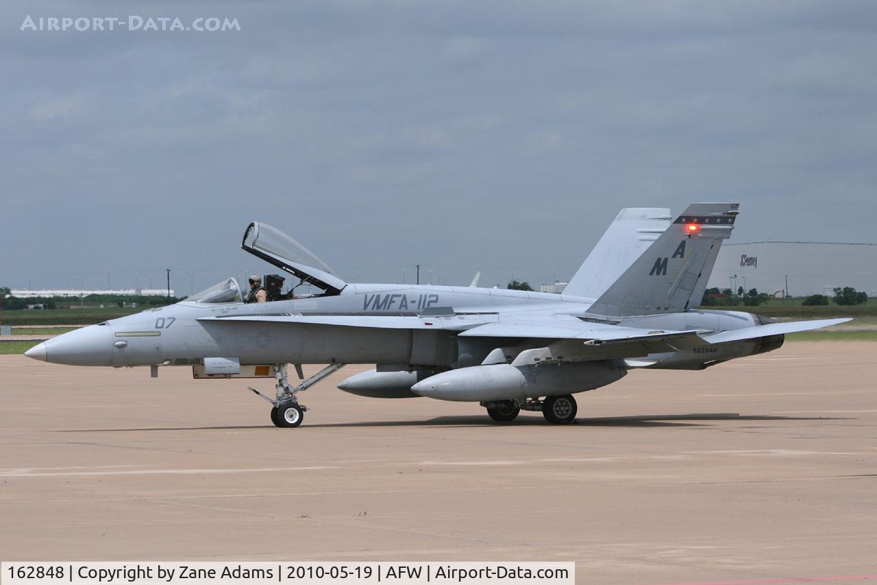 162848, McDonnell Douglas F/A-18A Hornet C/N 0374, At Alliance Airport - Fort Worth, TX