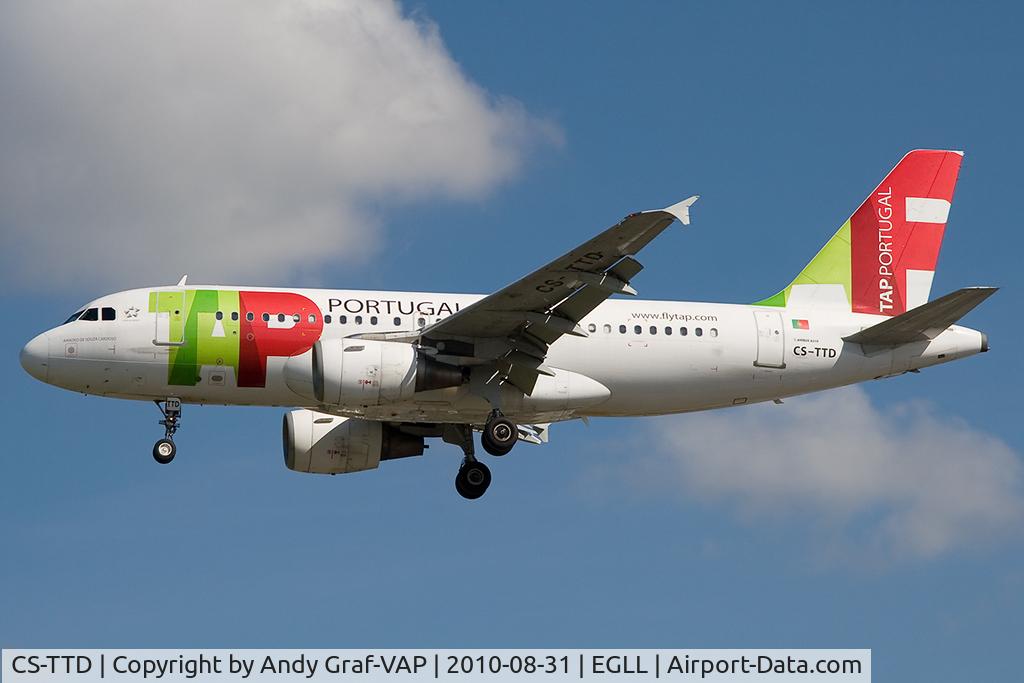CS-TTD, 1998 Airbus A319-111 C/N 790, TAP A319