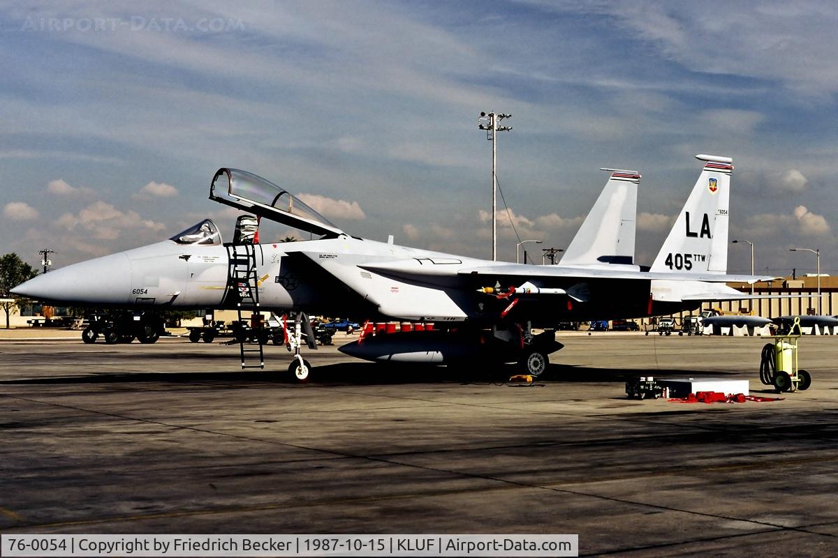 76-0054, 1976 McDonnell Douglas F-15A Eagle C/N 0238/A206, flightline at Luke AFB