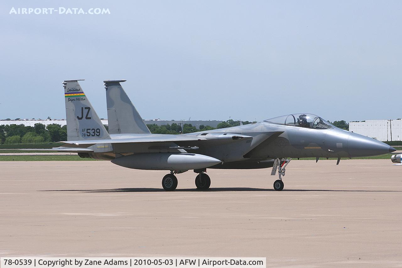 78-0539, 1978 McDonnell Douglas F-15C Eagle C/N 0529/C072, At Alliance Airport - Fort Worth, TX
