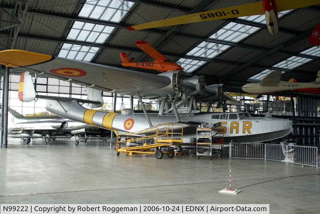 N99222, Dornier Do-24T-3 C/N 5344, Dornier Do-24T-3.
Werk Nr.5344.Ex SAR Spanish Air Force.
Preserved Deutsches Museum.Flugwerft Schleissheim.Germany.