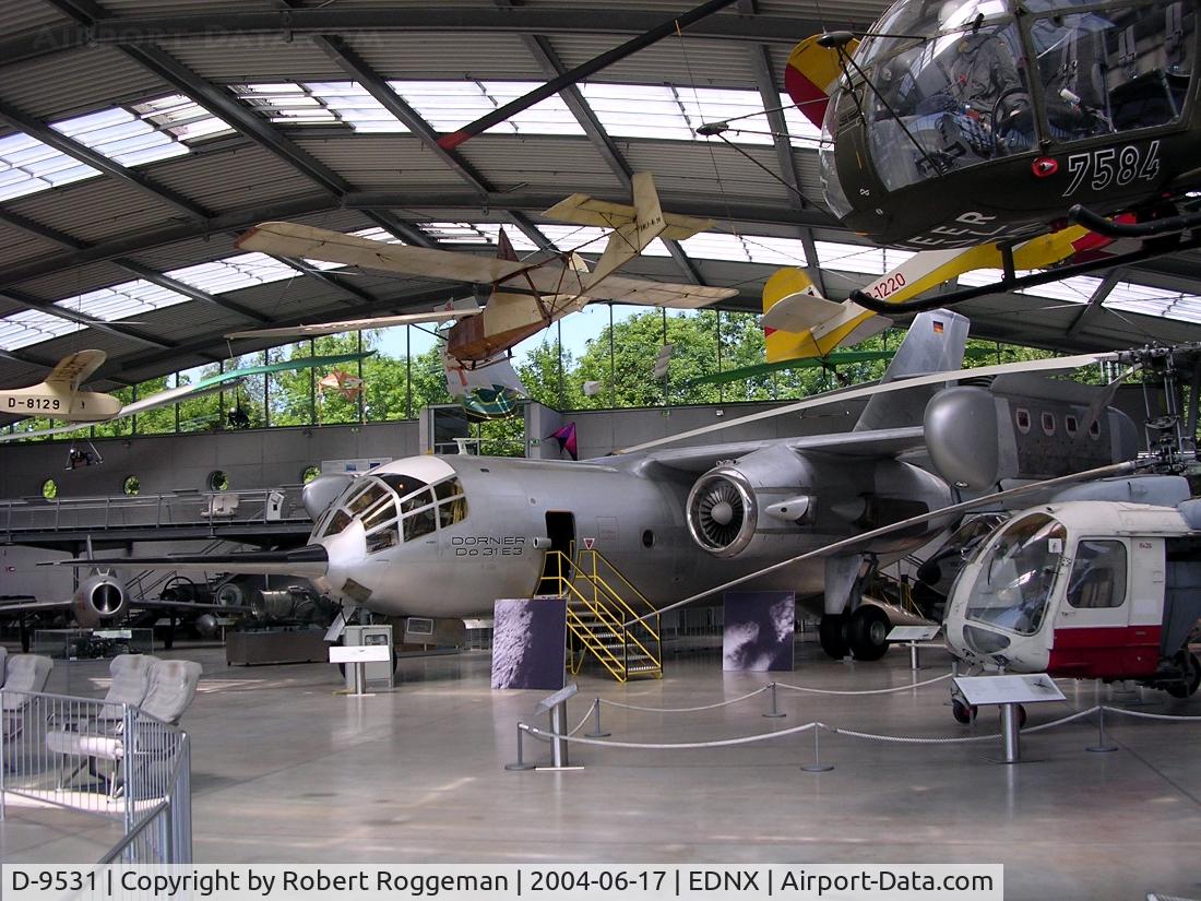 D-9531, 1967 Dornier Do-31 C/N E3, Dornier Do-31 E3.Prototype.Preserved Deutsches Museum.Flugwerft Schleissheim.Germany.