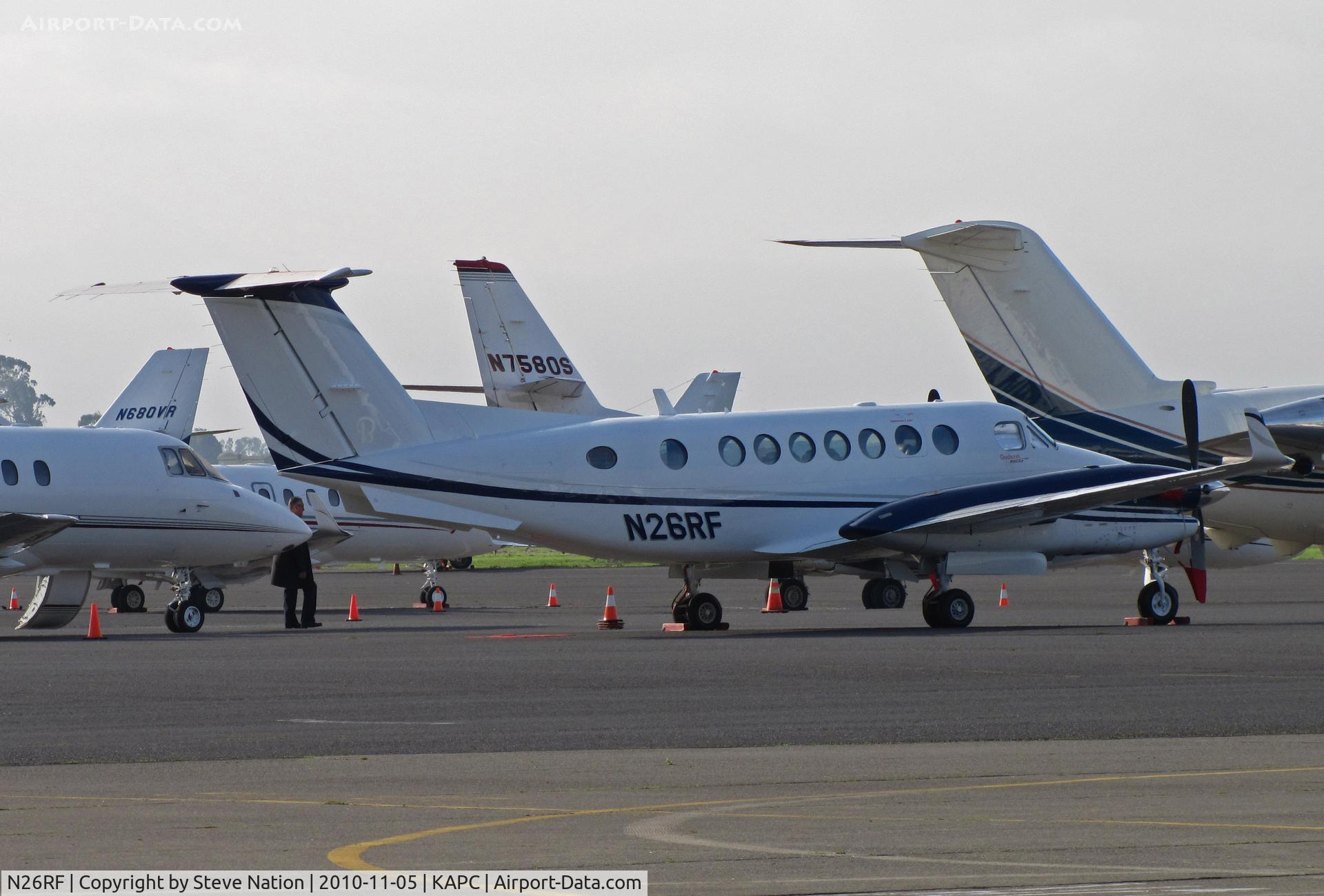 N26RF, 2010 Hawker Beechcraft B350i C/N FL-722, Excaliber Holdings Inc. (Rancho Palos Verde, CA) operates this 2010 B300 King Air seen an bizjet ramp @ Napa, CA