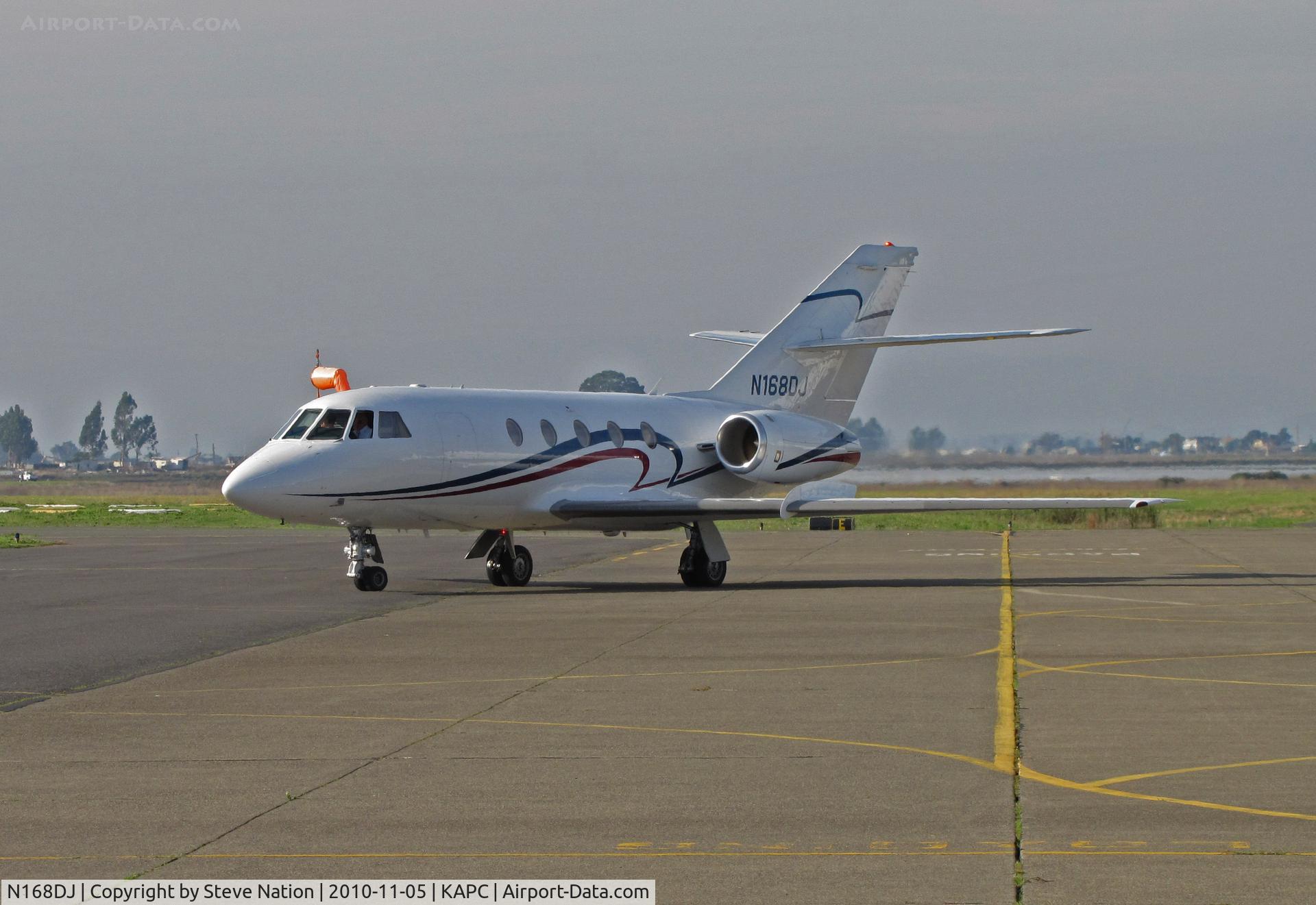 N168DJ, 1969 Dassault Fan Jet Falcon (20-5B) C/N 168, Timothy J Flynn (Las Vegas, NV) 1969 Fan Jet Falcon arriving @ Napa, CA from KHND/Henderson Exec Airport, NV