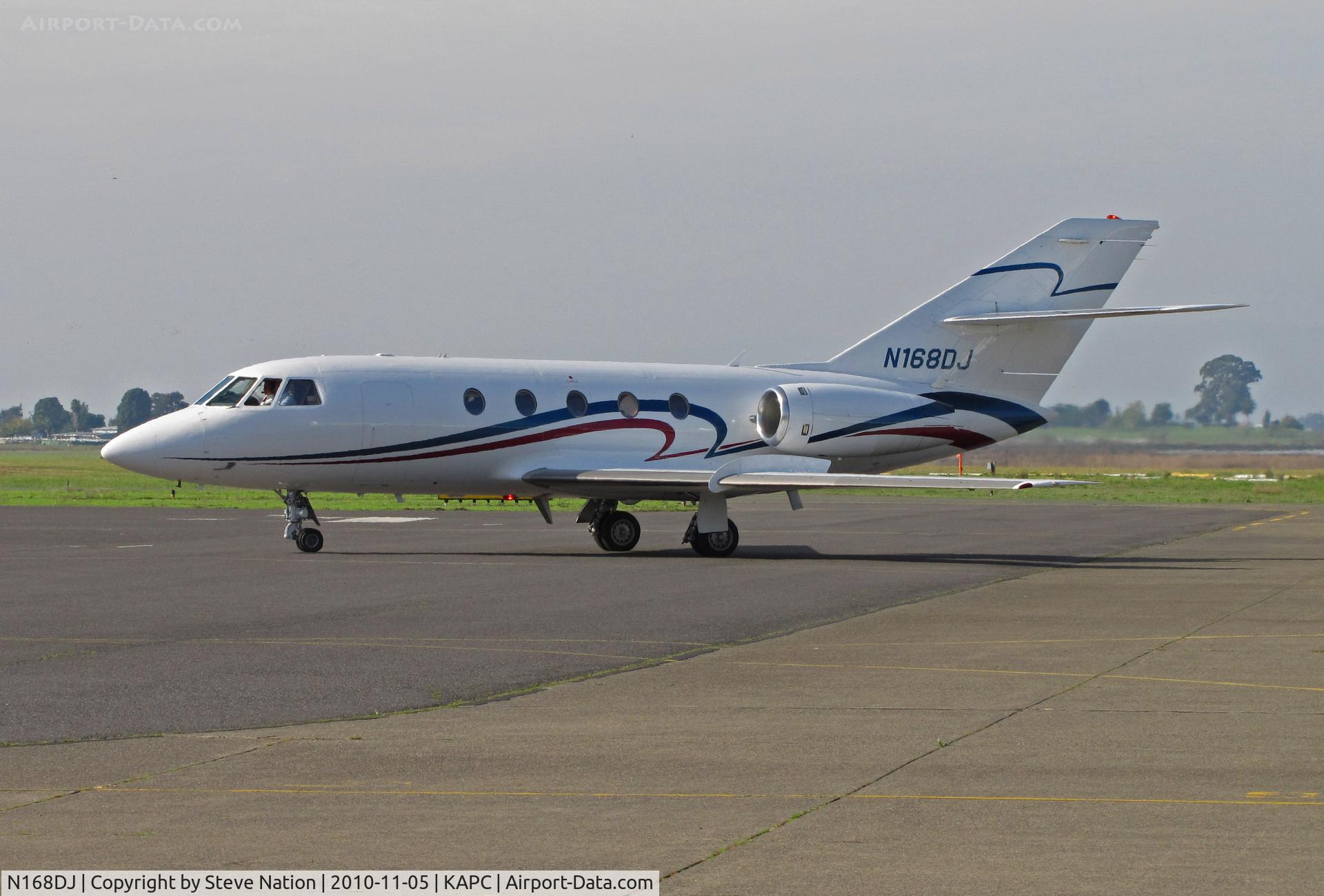 N168DJ, 1969 Dassault Fan Jet Falcon (20-5B) C/N 168, Timothy J Flynn (Las Vegas, NV) 1969 Fan Jet Falcon arriving @ Napa, CA from KHND/Henderson Exec Airport, NV