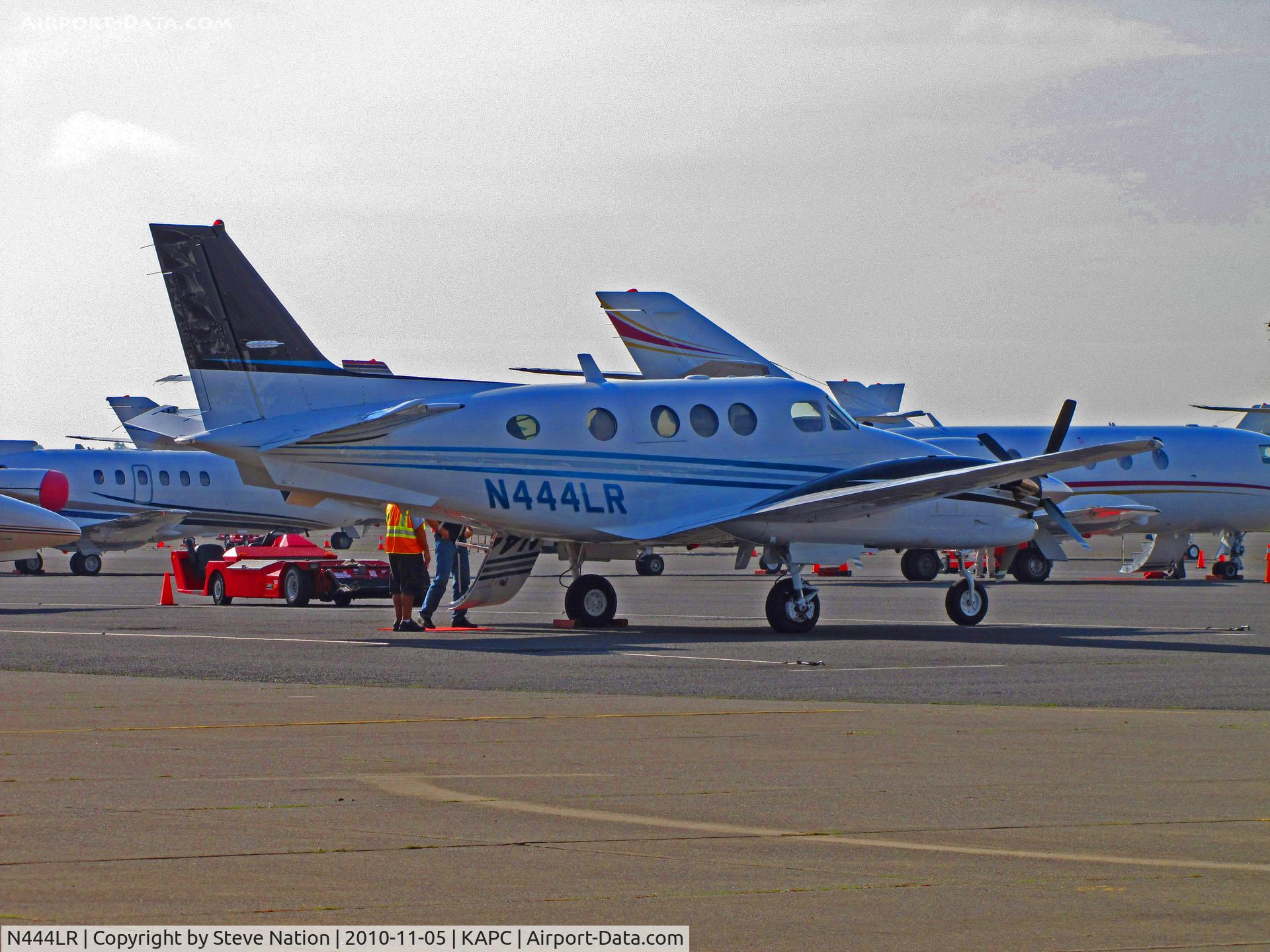 N444LR, 1996 Beech C90A King Air C/N LJ-1447, Rolling out te red carpet for N444LR LLC (Malibu, CA) 1996 Beech C90A King Air @ Napa, CA (in from KCMA/Camarillo, CA)