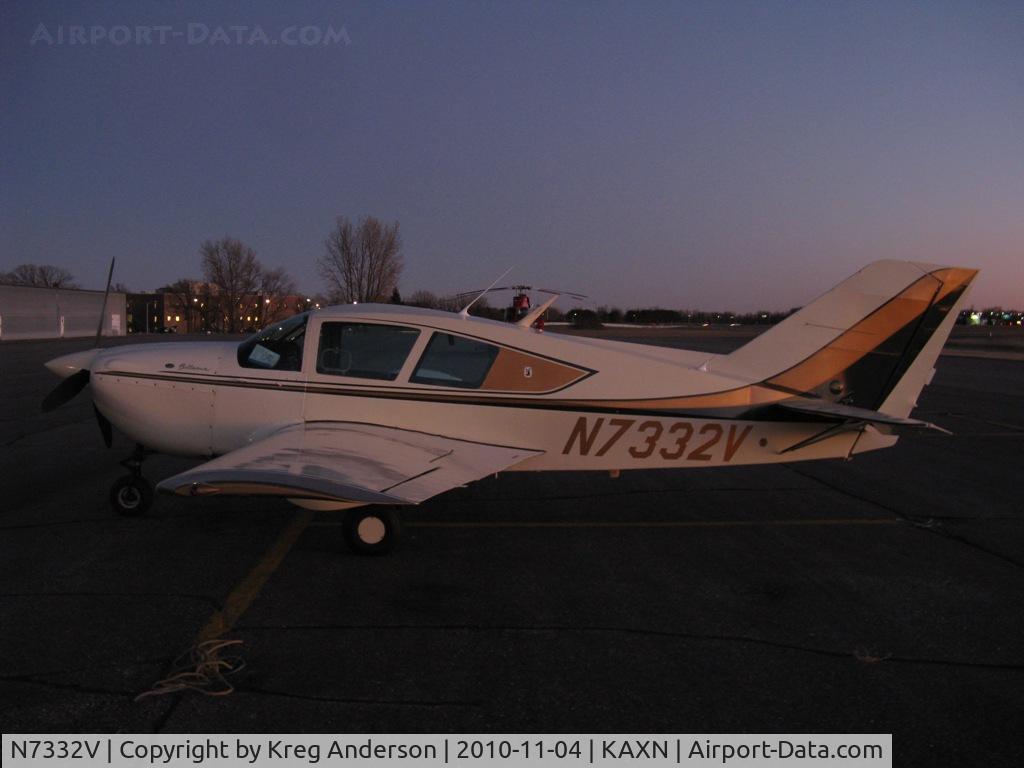 N7332V, 1969 Bellanca 17-31 C/N 32-1, Bellanca 17-31 Viking on the line at dusk.