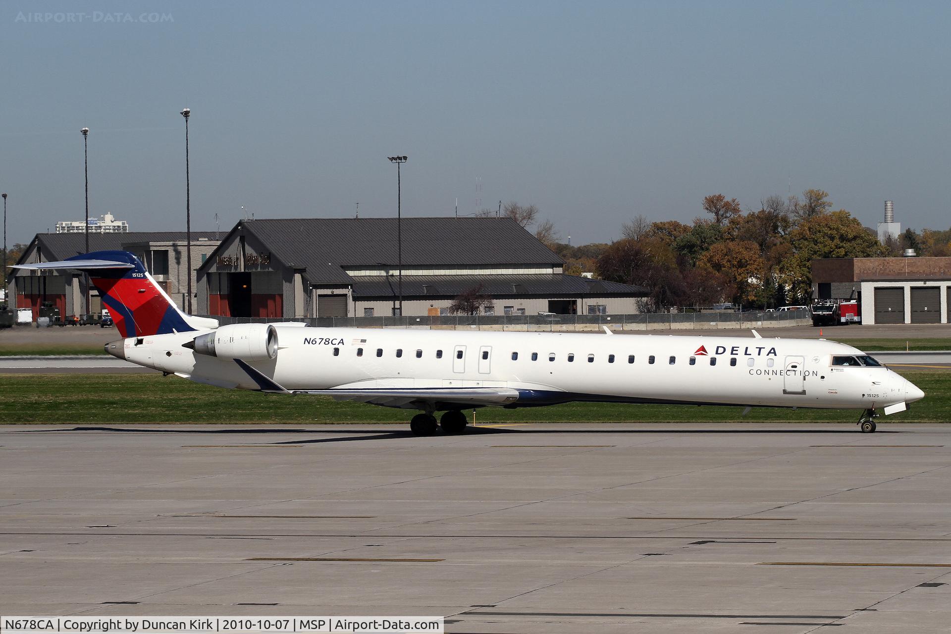 N678CA, 2007 Bombardier CRJ-900ER (CL-600-2D24) C/N 15125, Delta, Delta, Delta....Welcome to MSP!
