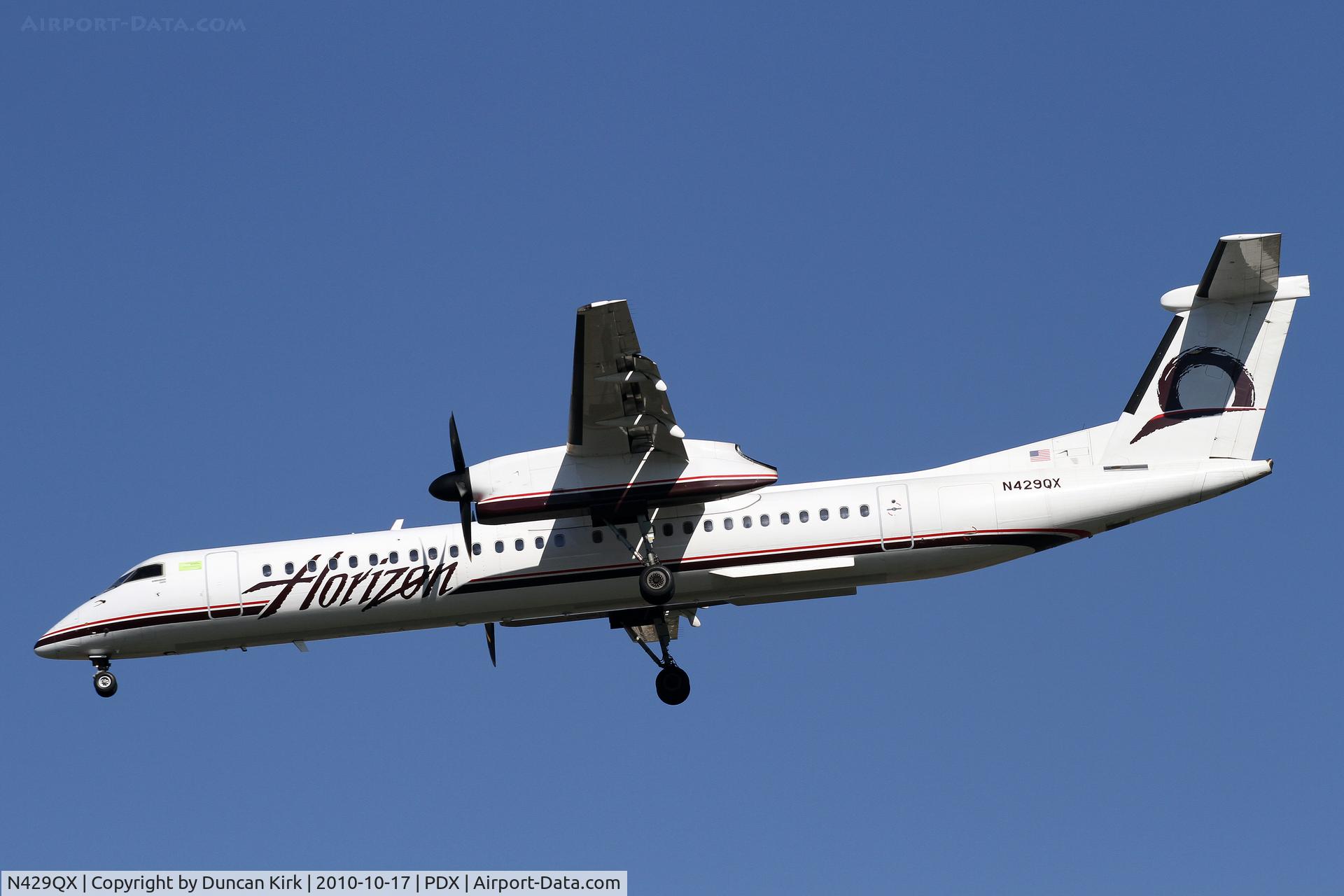 N429QX, 2007 De Havilland Canada DHC-8-402 Dash 8 C/N 4161, A common sight at PDX