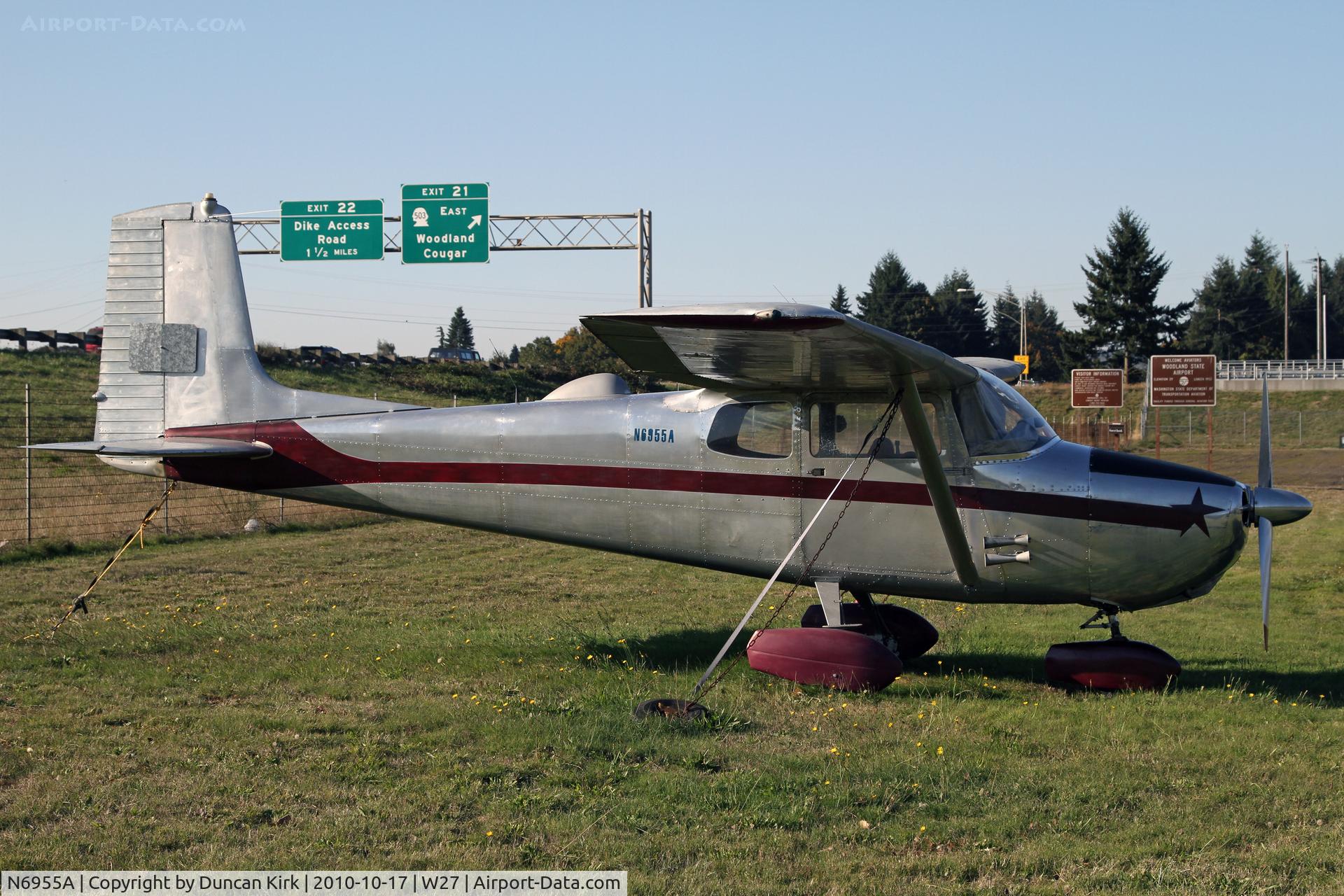N6955A, 1956 Cessna 172 C/N 29055, A straight tailed Cessna 172