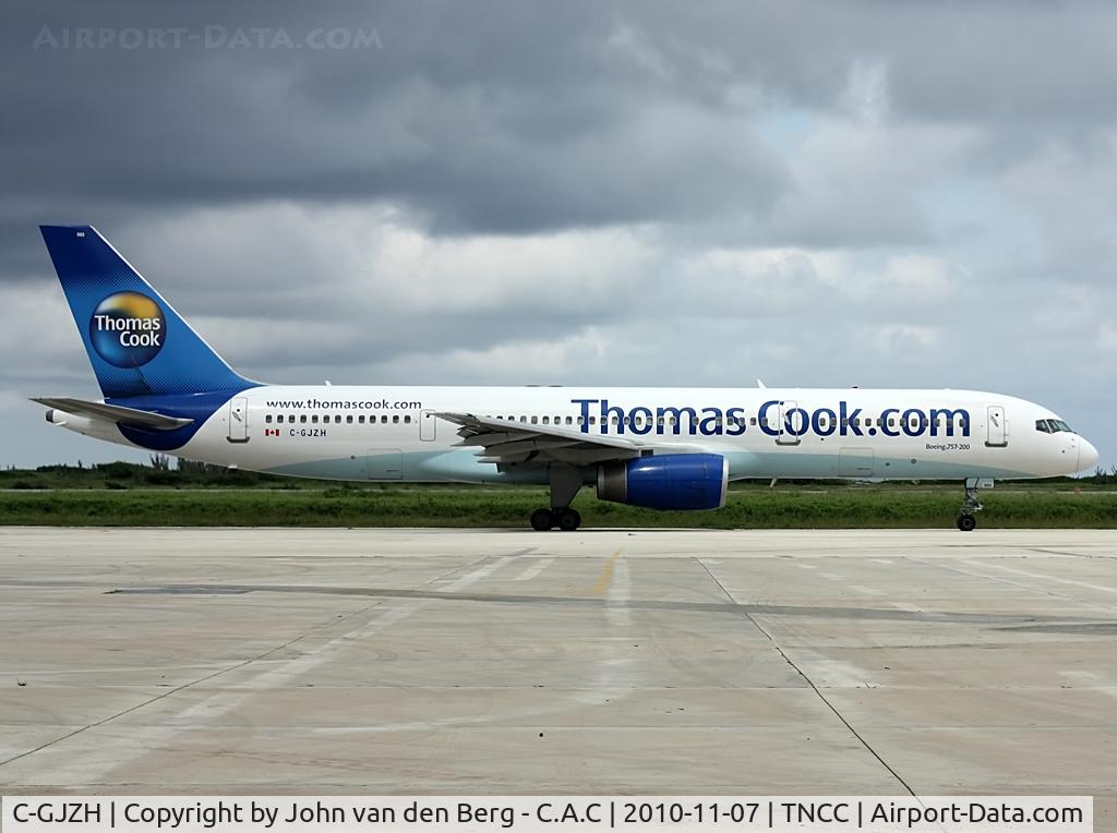 C-GJZH, 2000 Boeing 757-25F C/N 30758, Air Canada Jazz (Thomas Cook Colours) Boeing 757-25F (30758/932) @ TNCC / CUR