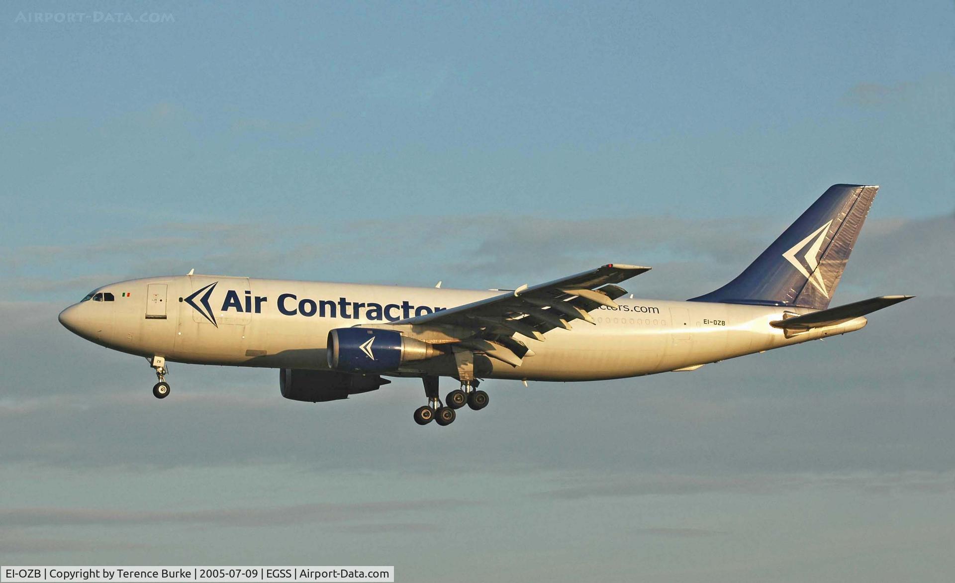 EI-OZB, 1982 Airbus A300B4-103(F) C/N 184, Finals for RNY 05, Stansted  (July 2005)