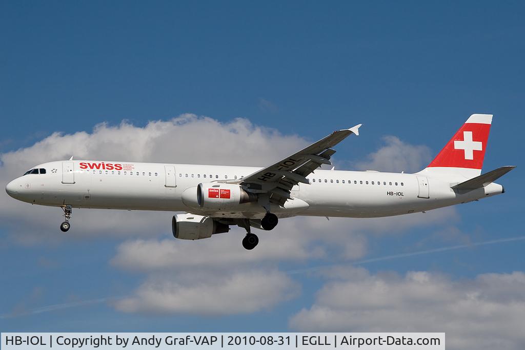 HB-IOL, 1999 Airbus A321-111 C/N 1144, SWISS A321