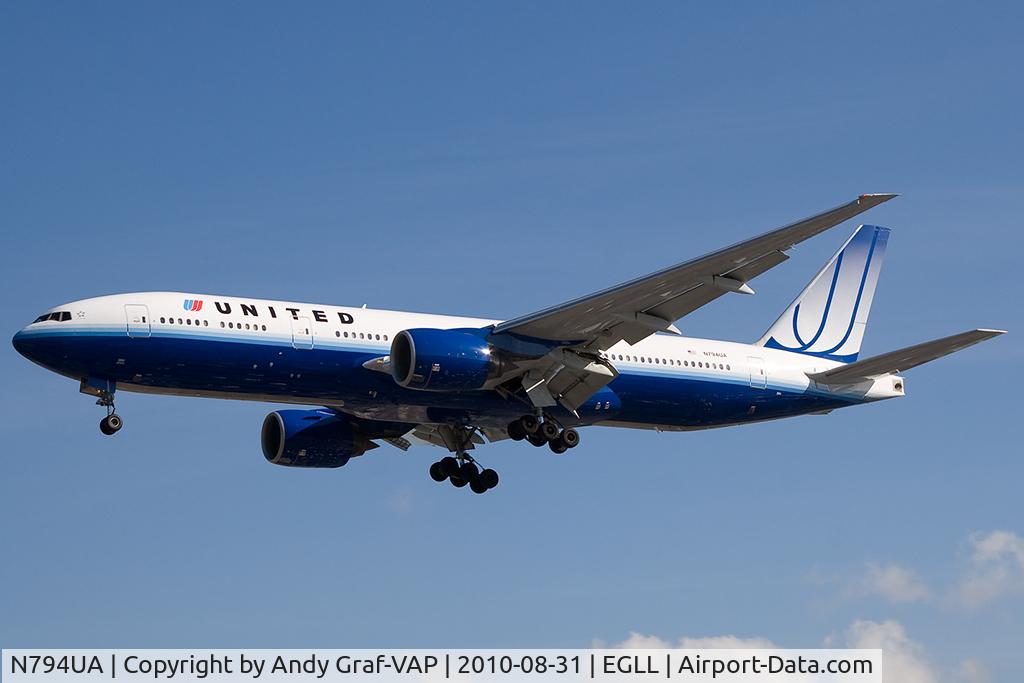 N794UA, 1997 Boeing 777-222 C/N 26953, United Airlines 777-200