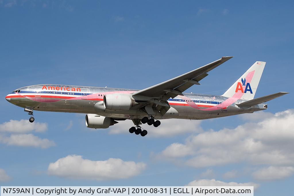 N759AN, 2001 Boeing 777-223/ER C/N 32638, American Airlines 777-200