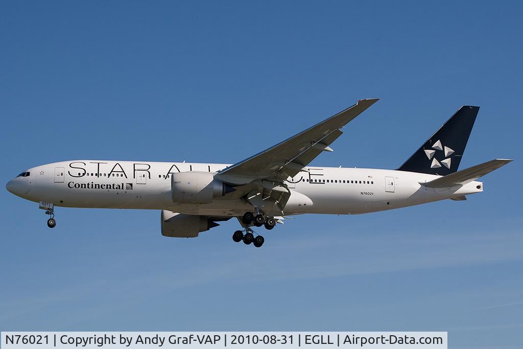 N76021, 2010 Boeing 777-224 C/N 39776, Continental Airlines 777-200