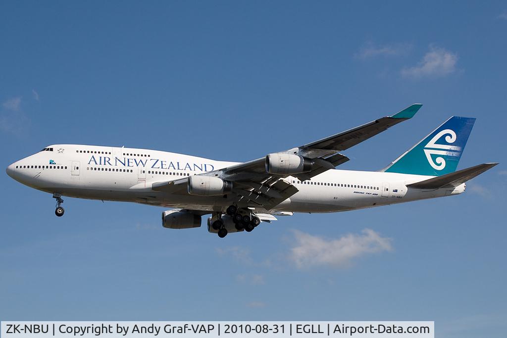 ZK-NBU, 1992 Boeing 747-419 C/N 25605, Air New Zealand 747-400