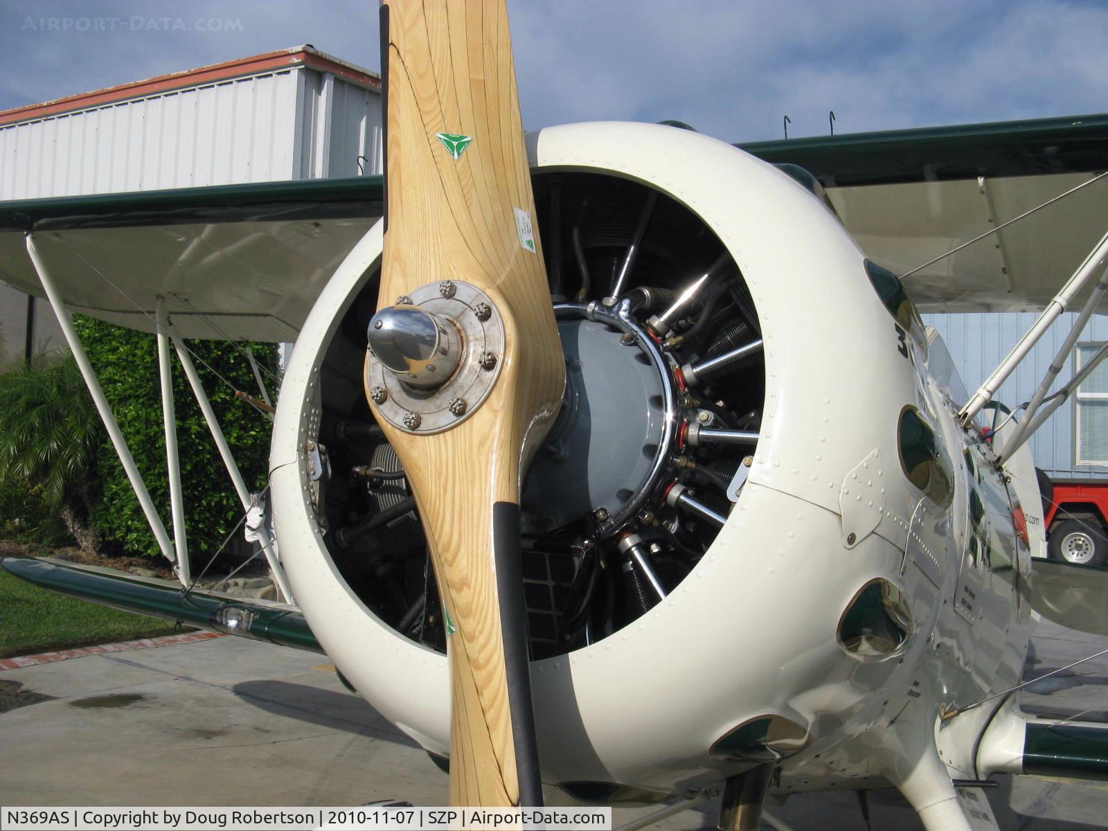 N369AS, 1992 Classic Aircraft Corp WACO YMF C/N F5C-046, 1992 Classic Aircraft Corp. WACO YMF-F5C BARNSTORMER converted to -5D SUPER with Jacobs R755 A2 300 Hp upgrade, other mods. Prop