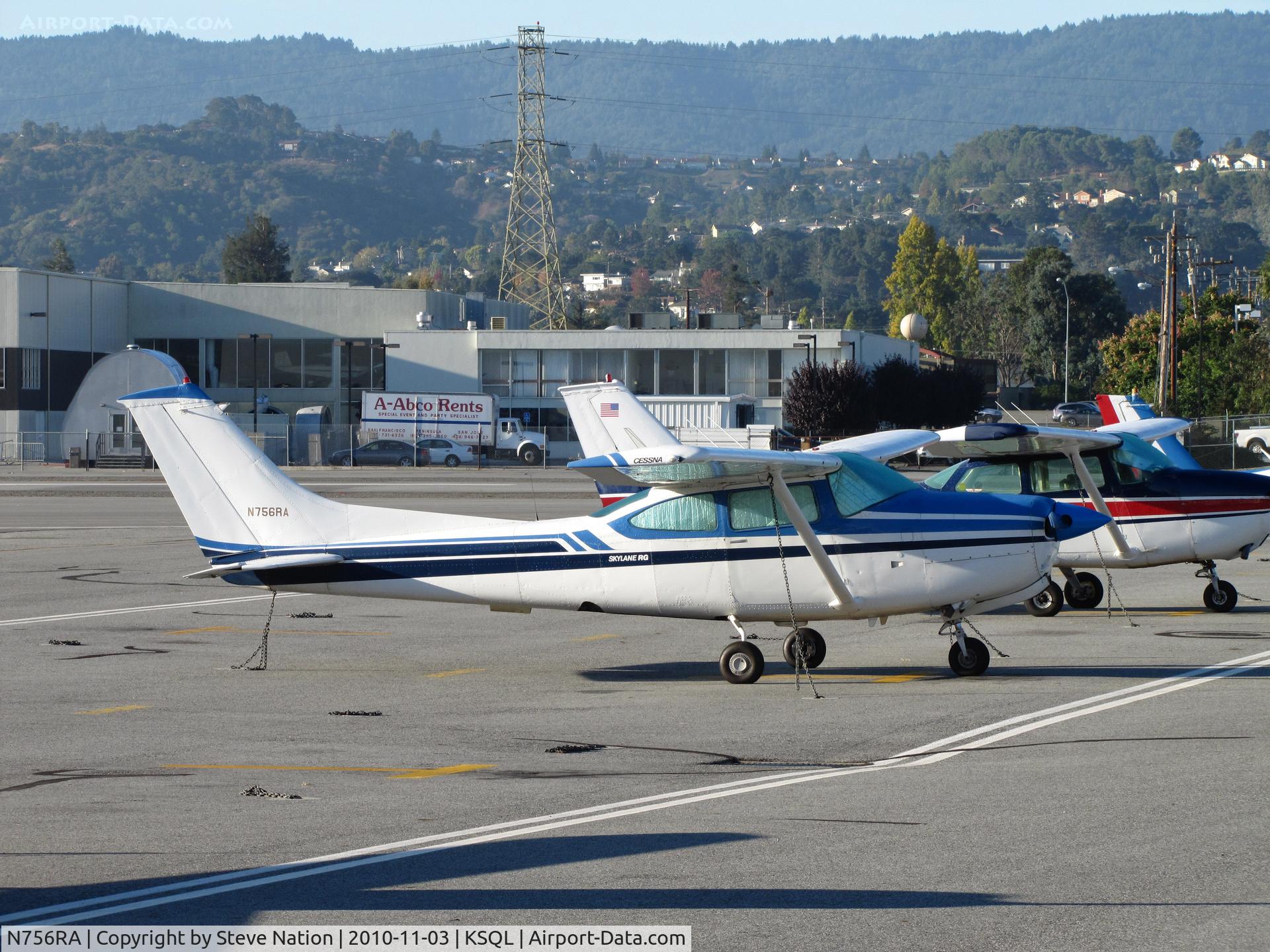 N756RA, 1979 Cessna R182 Skylane RG C/N R18201133, Evans & Company (California City, CA) 1979 Cessna R182 visiting KSQL/San Carlos, CA