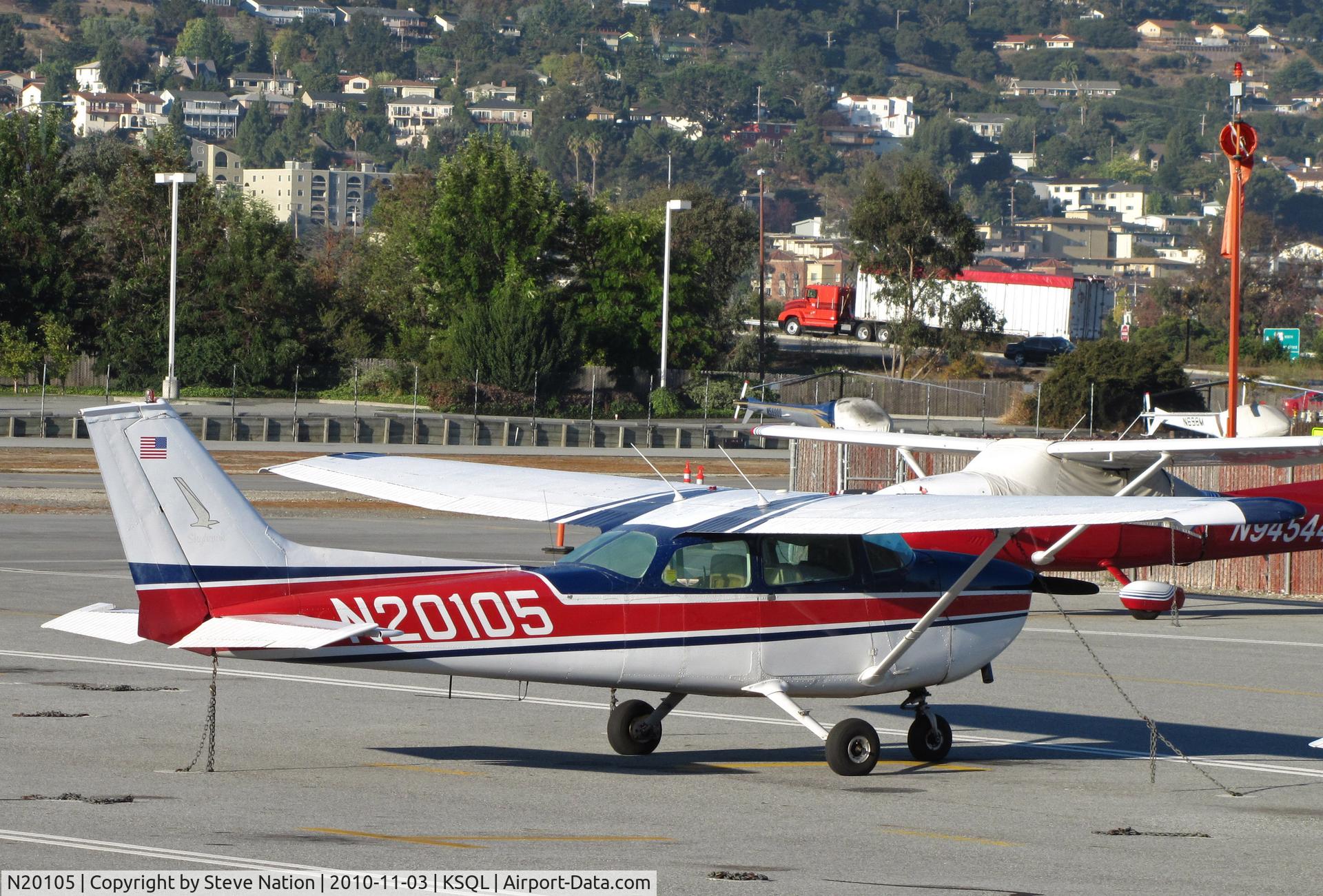 N20105, 1972 Cessna 172M C/N 17261013, 1972 Cessna 172M from KLHM/Lincoln, CA visiting KSQL/San Carlos, CA