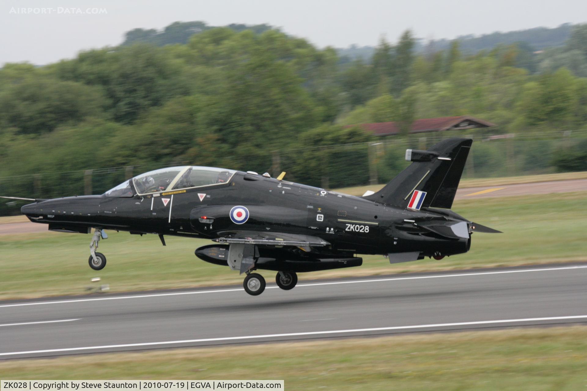 ZK028, 2009 British Aerospace Hawk T2 C/N RT019/1257, Taken at the Royal International Air Tattoo 2010