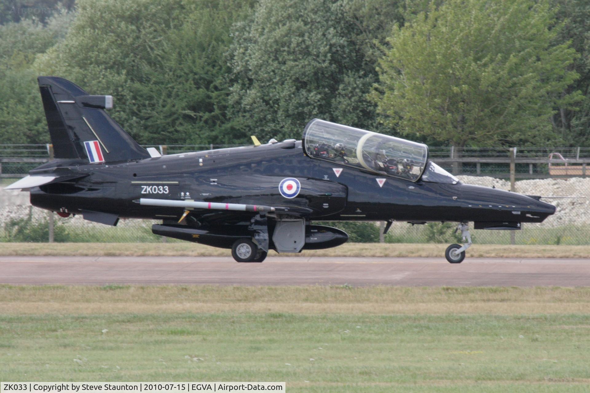 ZK033, 2010 British Aerospace Hawk T2 C/N RT024/1262, Taken at the Royal International Air Tattoo 2010