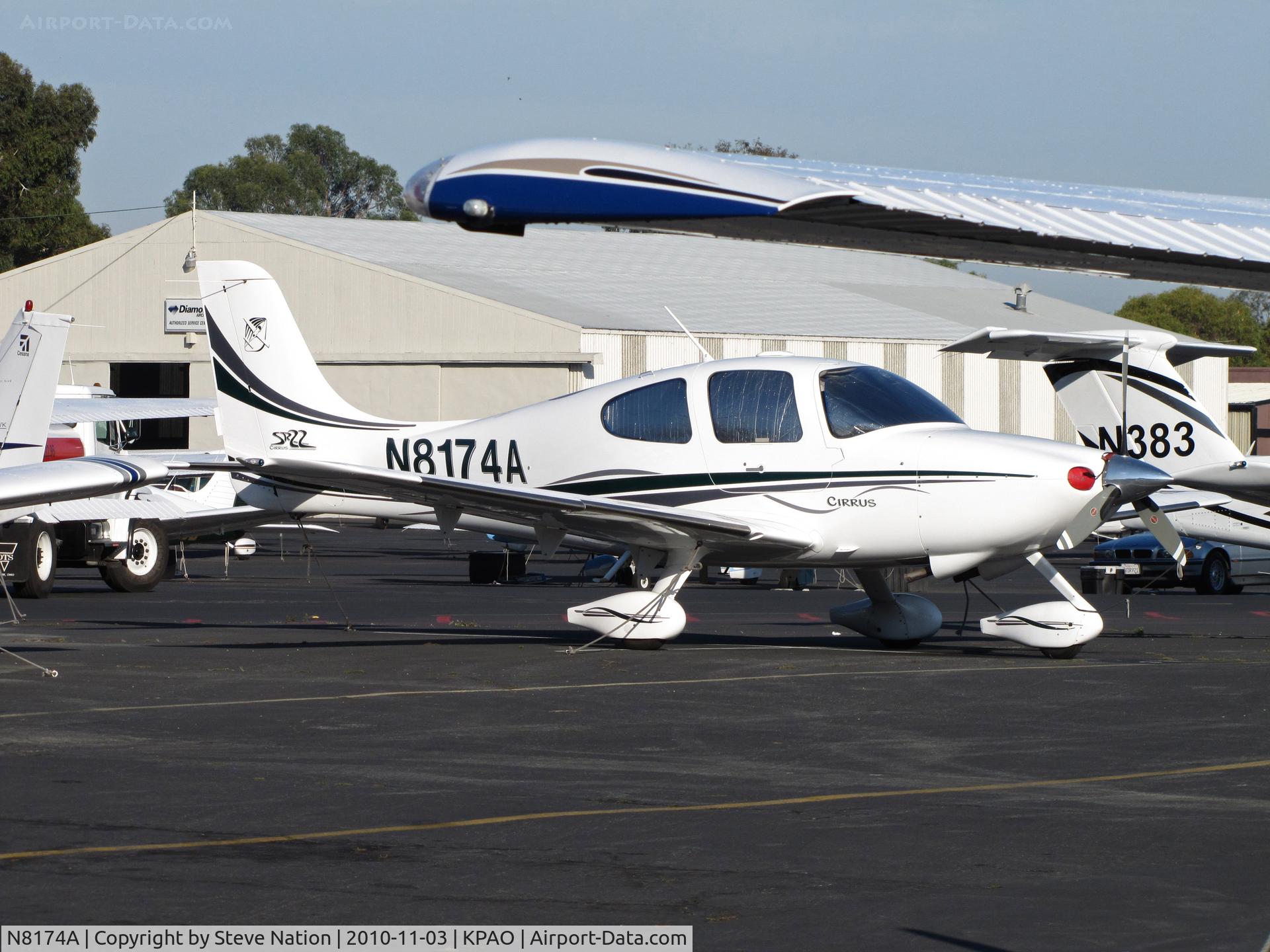 N8174A, 2003 Cirrus SR22 C/N 0721, Locally-based 2003 Cirrus Design SR22 @ KPAO/Palo Alto, CA