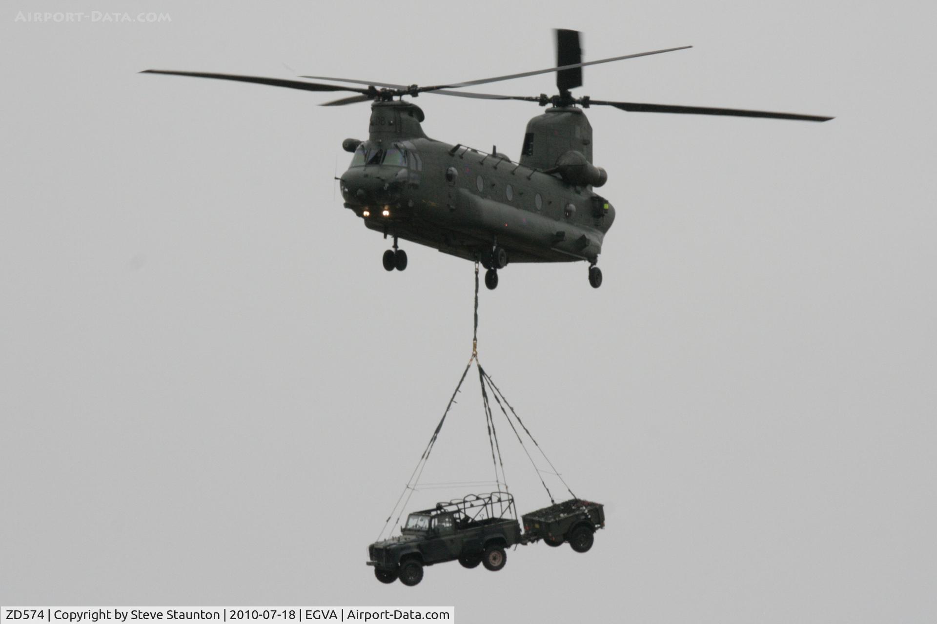 ZD574, 1984 Boeing Vertol Chinook HC.2 C/N M/A034/B-866/M7021, Taken at the Royal International Air Tattoo 2010