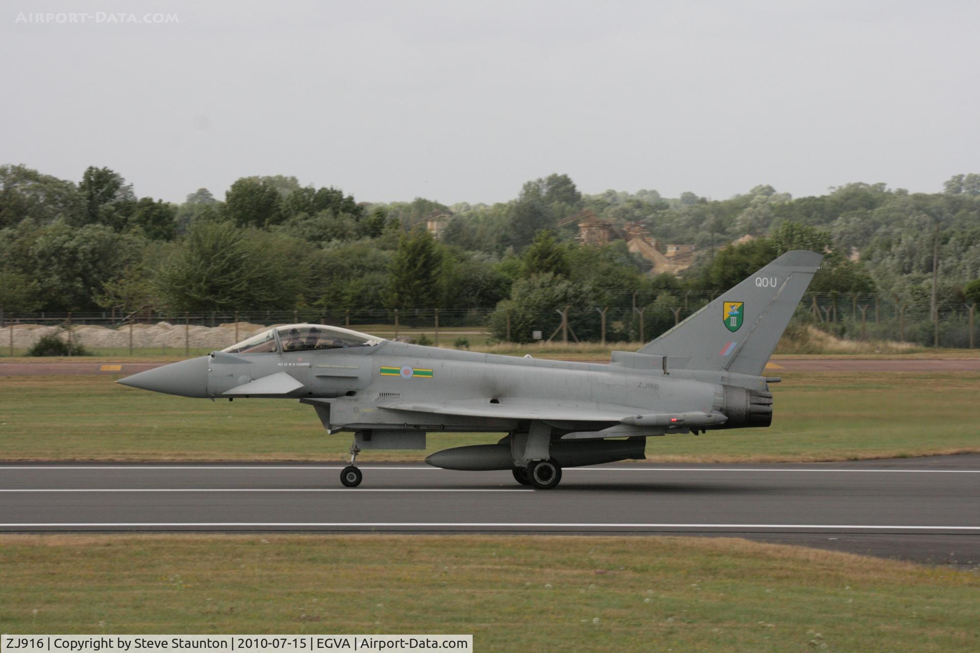 ZJ916, 2005 Eurofighter EF-2000 Typhoon FGR4 C/N 0057/BS007, Taken at the Royal International Air Tattoo 2010